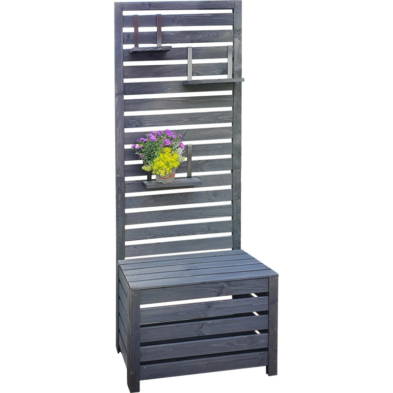 Promadino Trellis Privacy Screen with Storage Box