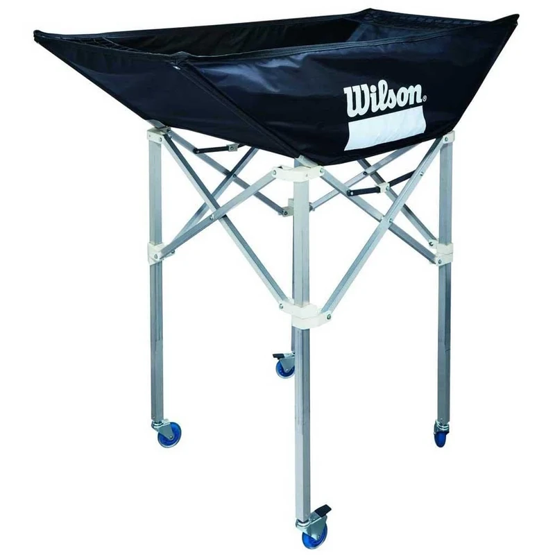 Wilson Foldable Volleyball Trolley, with Casters for Up to 24 Balls, Indoor, Aluminium, Black, WTH180300