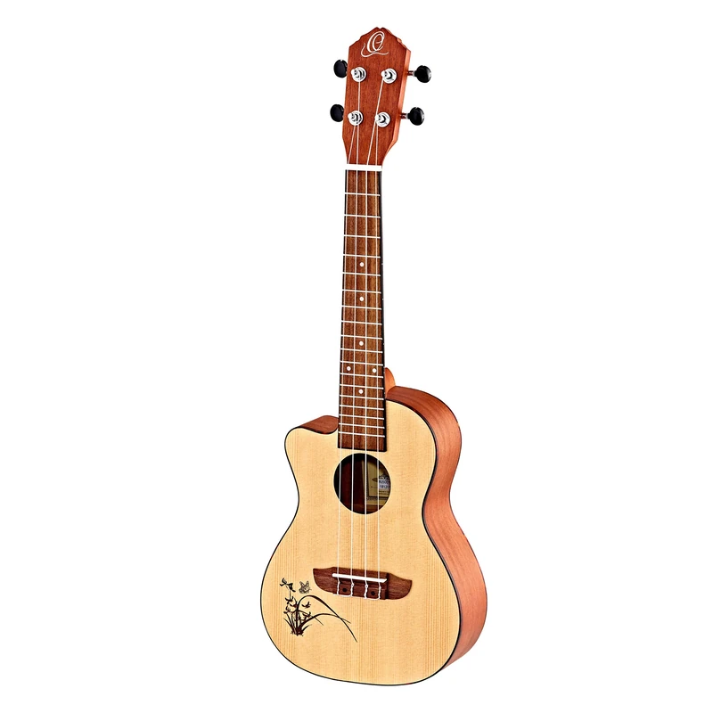 Ortega Guitars Concert Ukulele Lefthanded – Electro-Acoustic – Bonfire Series – Spruce, Sapele, Natural (RU5CE-L)
