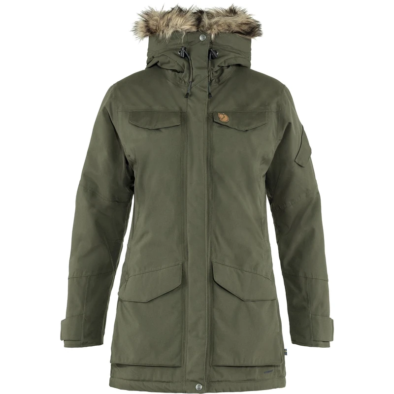 Fjallraven Women's Nuuk Parka W Sport Jacket, Green, M UK