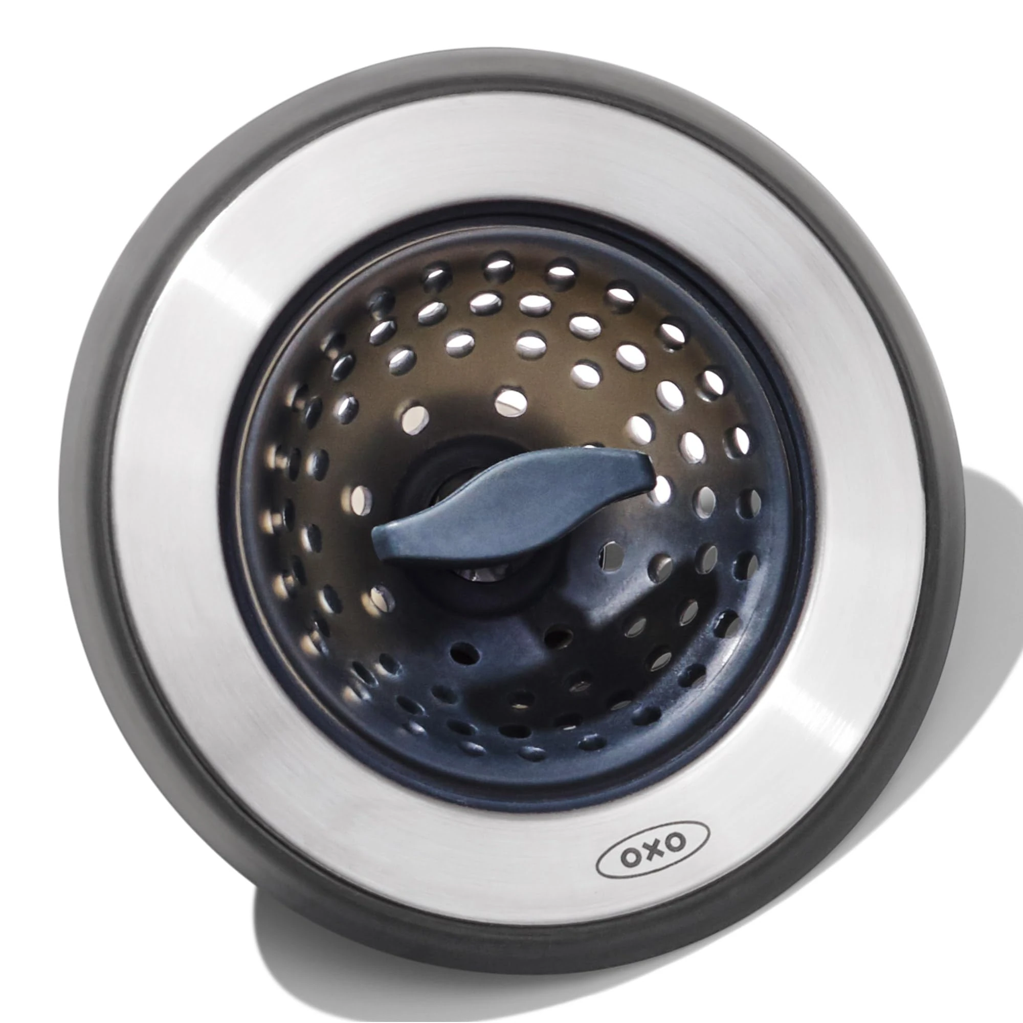 OXO 13259500 Good Grips 2-in-1 Sink Strainer, Silicone, Black