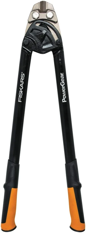 Fiskars PowerGear Bolt Cutter, 30% More Power, Length 61cm, Steel Blade/Plastic Handle, Black/Orange, 1027214