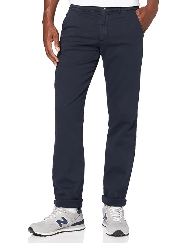 Hackett Largeondon Men's Knit Chino Straight Jeans, Blue (Navy 595), W31/L34 (Size: W31/Long)