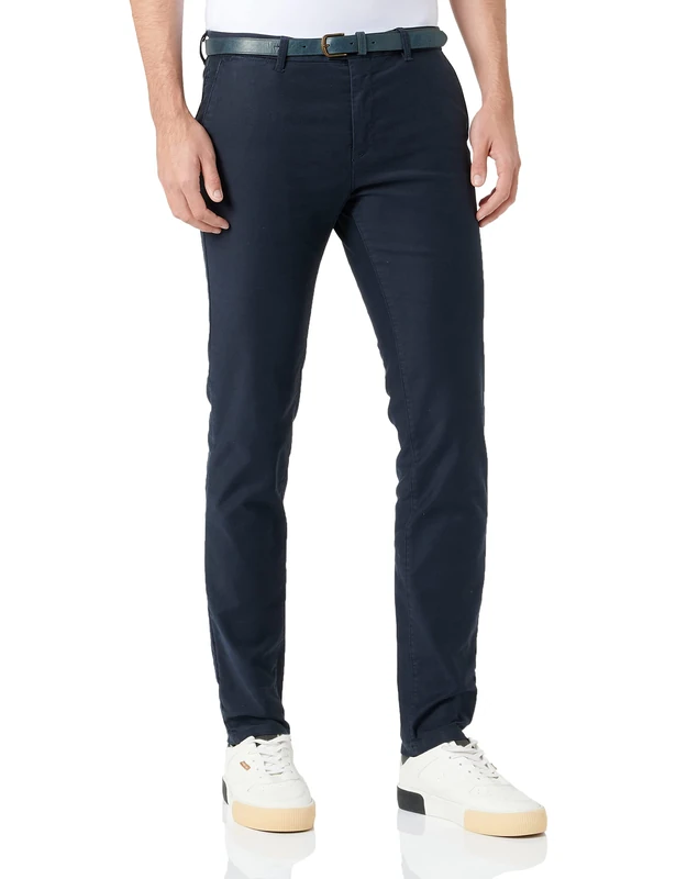 Scotch & Soda Men's Mott-Classic Garment-Dyed Twill Chino Trouser, (Night 0002), W32/L34 (Size: 32/34) - Image 1