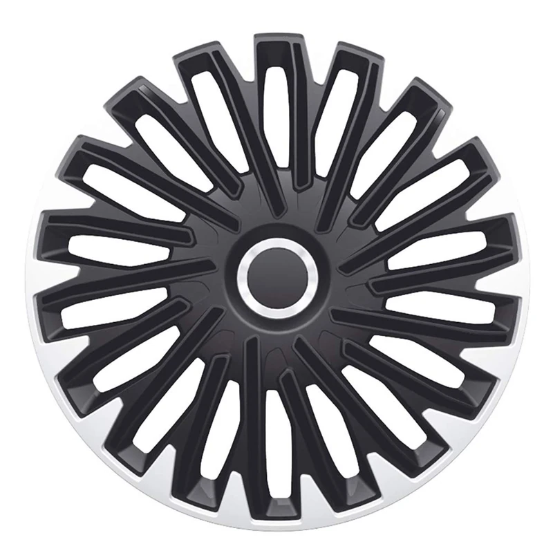 AutoStyle Set of 4 wheel covers Quantum Pro 16-inch silver/black + chrome ring