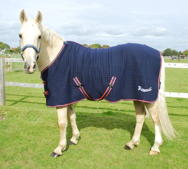 Rhinegold Premium Tech Celltex Stable Cooler Travel Rug in Navy 4.9 - Image 1