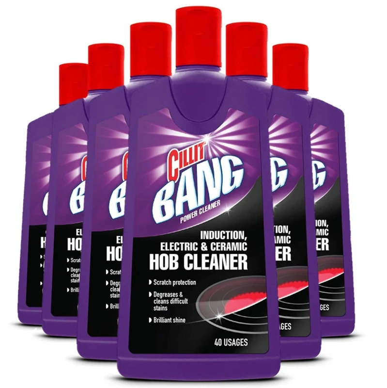 Cillit Bang Hob Cleaner, For Cleaning Burnt-on Stains, Ovens and Stovetops, 200ml (Pack of 6) - Image 1