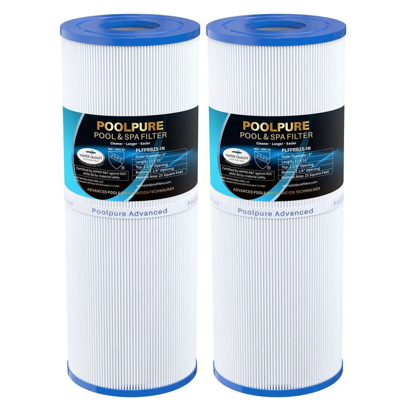 POOLPURE PLFPRB25-IN Hot Tub Filter Replacement for Unicel C-4326, Guardian 413-106, Filbur FC-2375, 3005845, 17-2327, 100586, 33521, 25392, 817-2500, 5X13 Drop in Spa Filter 2 Pack