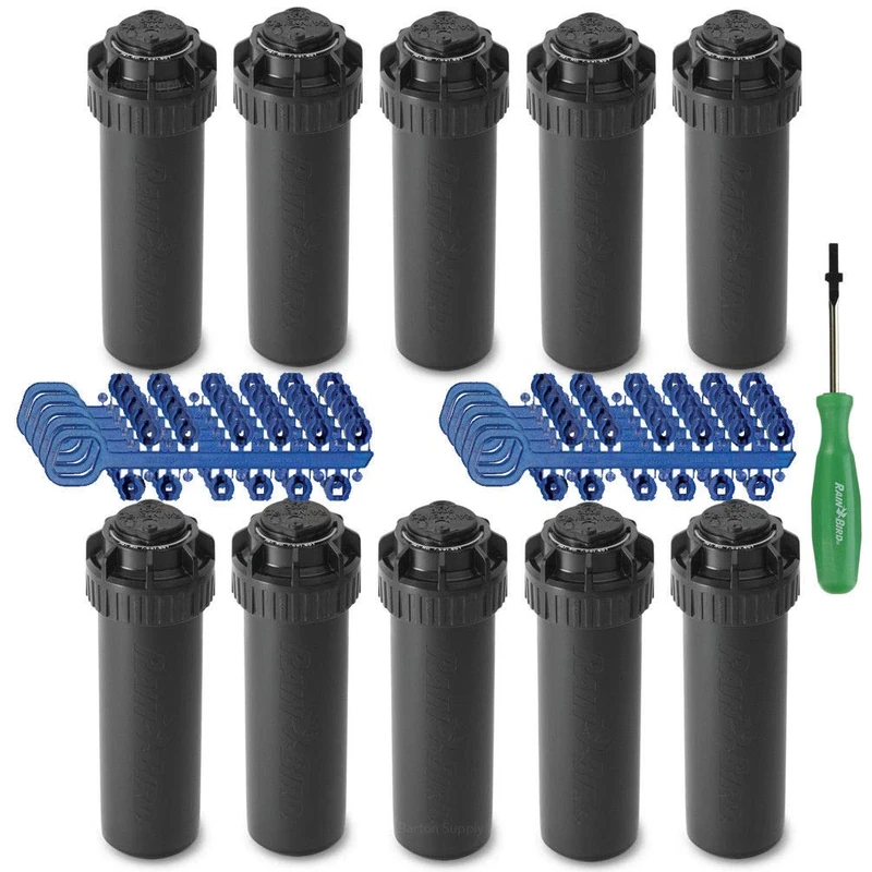 Rain Bird 5000 Series Rotor Sprinkler Head, Model 5004 PC, Adjustable from 40-360 Degree Pitch Circle, 4.2-Inch Pop-Up Sprinkler Irrigation System, 75-150cm Water Spray Distance, Pack of 10 (Y54007)