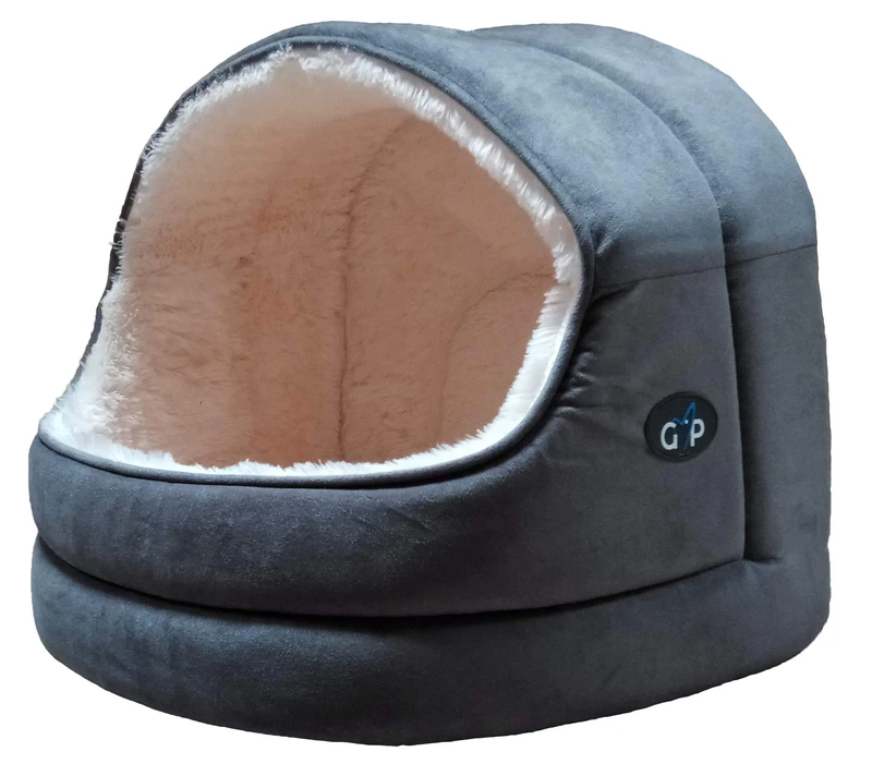 Gor Pets Nordic Hooded Bed with its plush, soft materials, it ensures your furry friend feels - Medium Grey