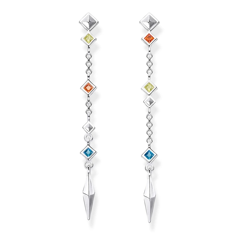 Thomas Sabo Women Stud Earrings Mismatch 925 Sterling Silver H2036-166-7
