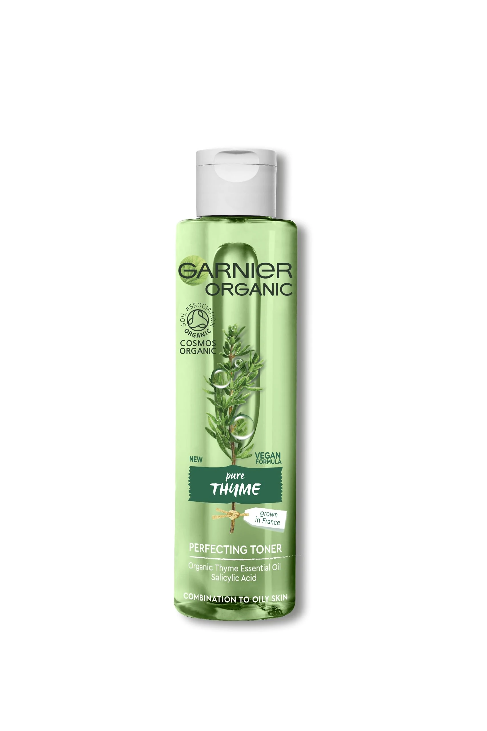 Garnier Organic Thyme Purifying and Perfecting Toner for Combination and Oily Skin, Enriched With Salicylic Acid 150 ml (Packaging may vary)