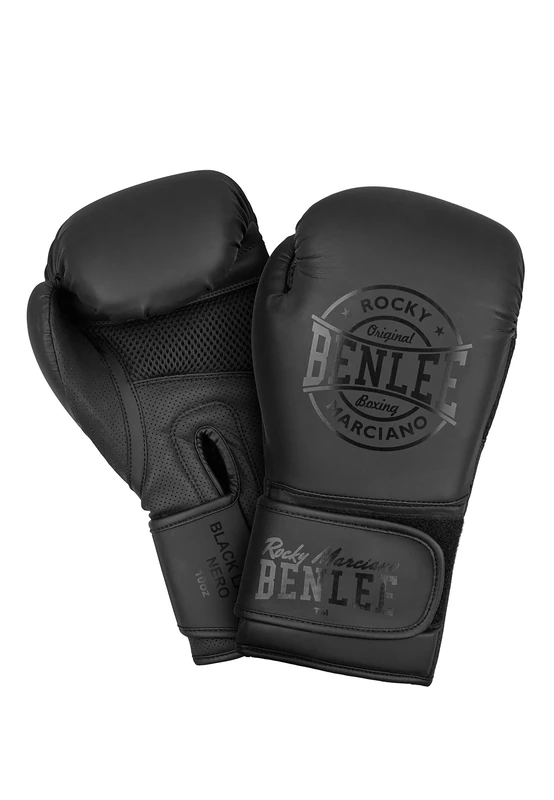 BENLEE Rocky Marciano Unisex - Adult BLACK LABEL NERO Artificial Leather Boxing Gloves, 10 oz