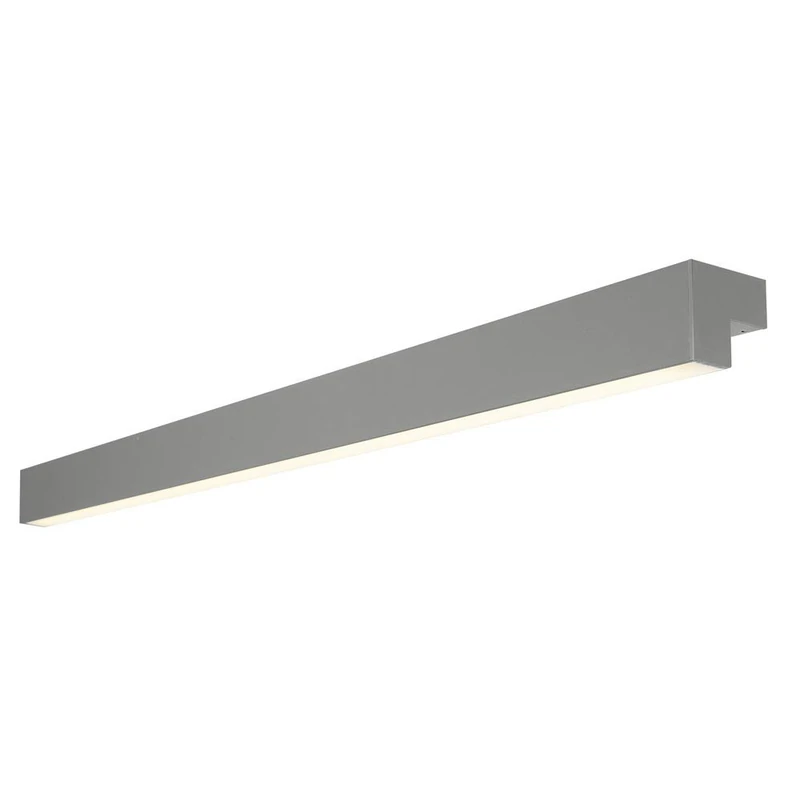SLV Wall and Ceiling-Mounted Light L-LINE 120 LED/Interior Ceiling and Wall Lighting, LED spot, Ceiling Spotlight / IP44 3000K 18.5W 1650lm Grey 120 Degrees