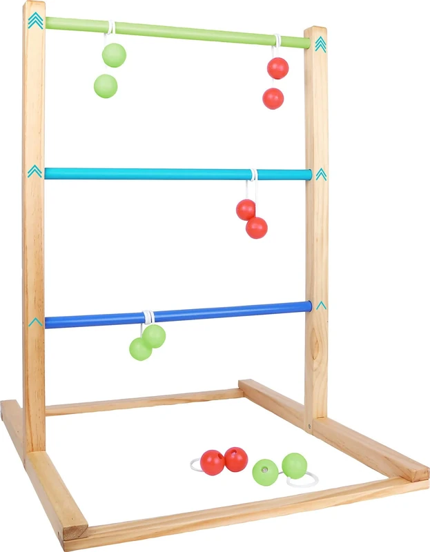 Small Foot Throwing Game Ladder Golf Active Made of Wood, Outdoor Game for Young and Old, from 3 Years, 12034