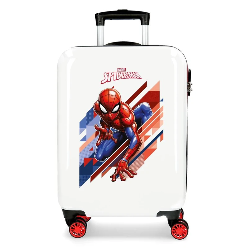 Marvel Spiderman Geo Red Cabin Suitcase 34 x 55 x 20 cm Rigid ABS Combination Lock 34 Litre 2.6 kg 4 Double Wheels Hand Luggage