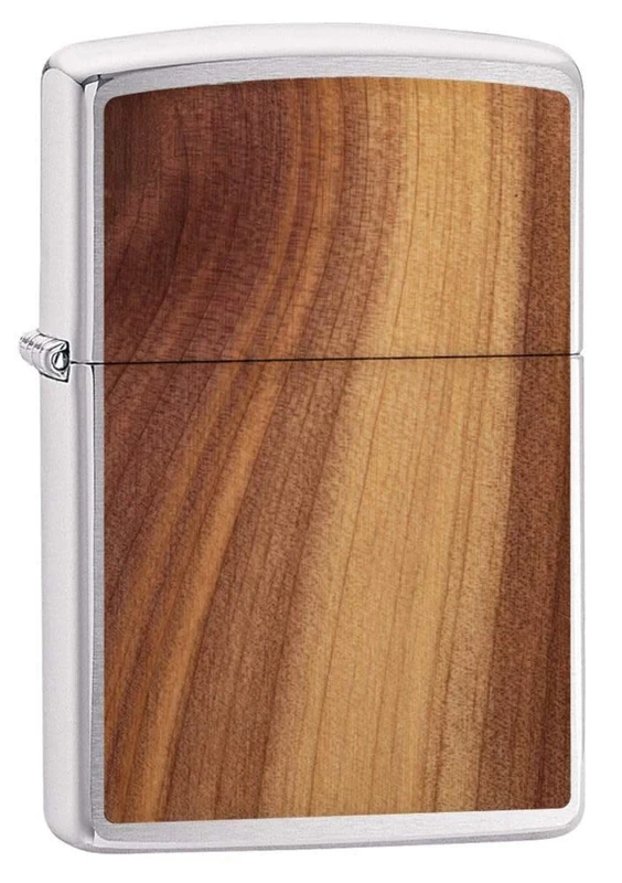 Zippo Windproof Lighter - Woodchuck - Brushed Chrome Finish - Refillable for Lifetime Use - Adjustable Flame - Gift Box - Metal Construction - Made in USA