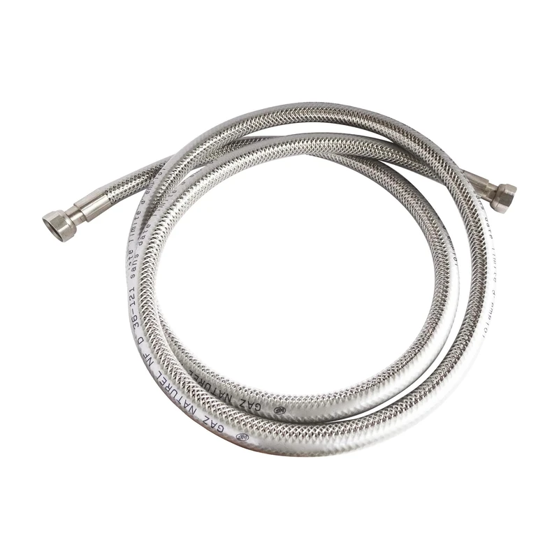SOMATHERM FOR YOU - B606-20 - Stainless steel gas hose for NATURAL GAS - Length 2 m - Unlimited duration - For the supply of natural gas to its appliance