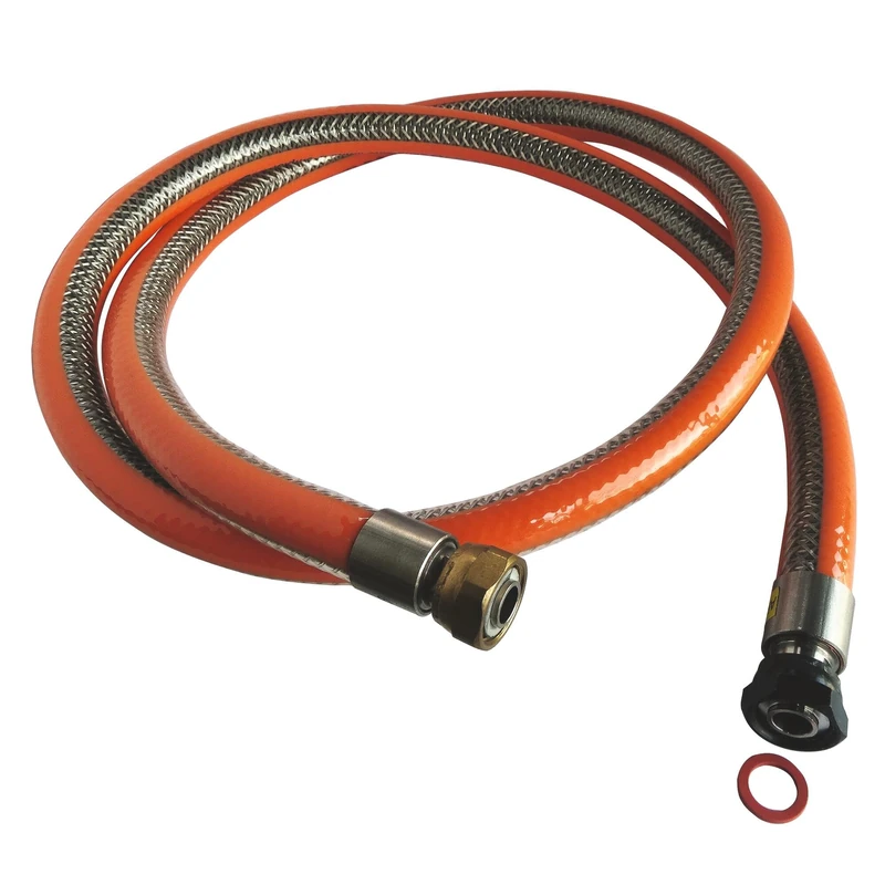 Somatherm B607-15 Stainless Steel Hose Butane/Propane 1.50 m (Unlimited Life), Grey - Image 1