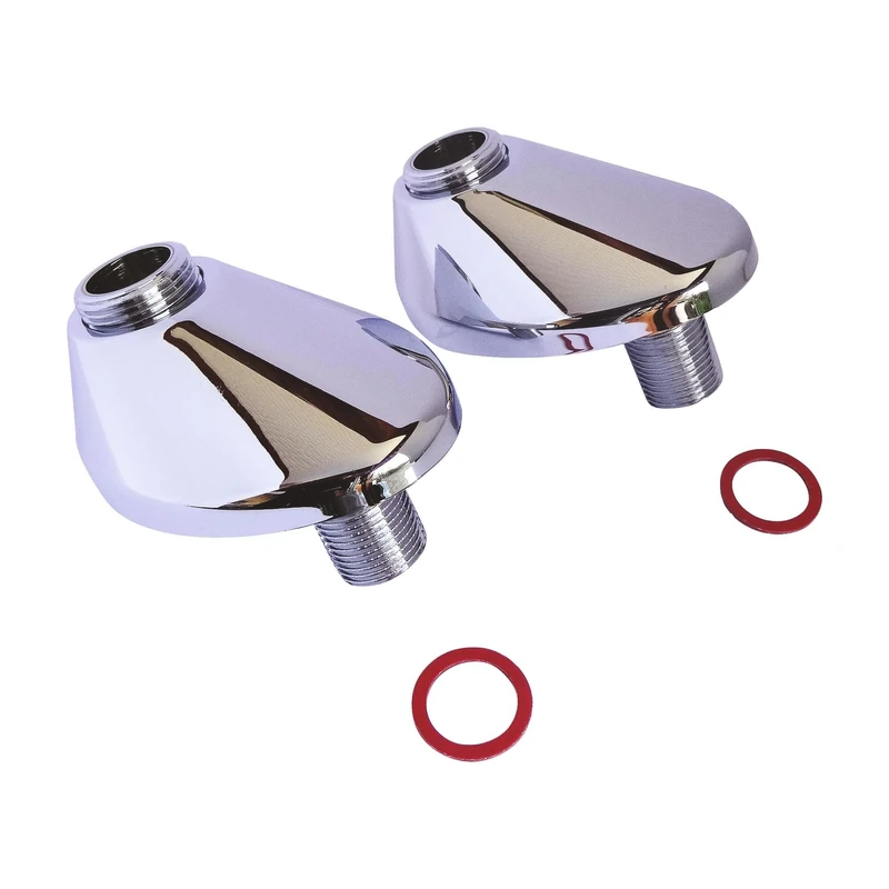 Somatherm C548 2 x 45 mm Off-Centre Fittings with Rosette M15/21 M20/27, Grey