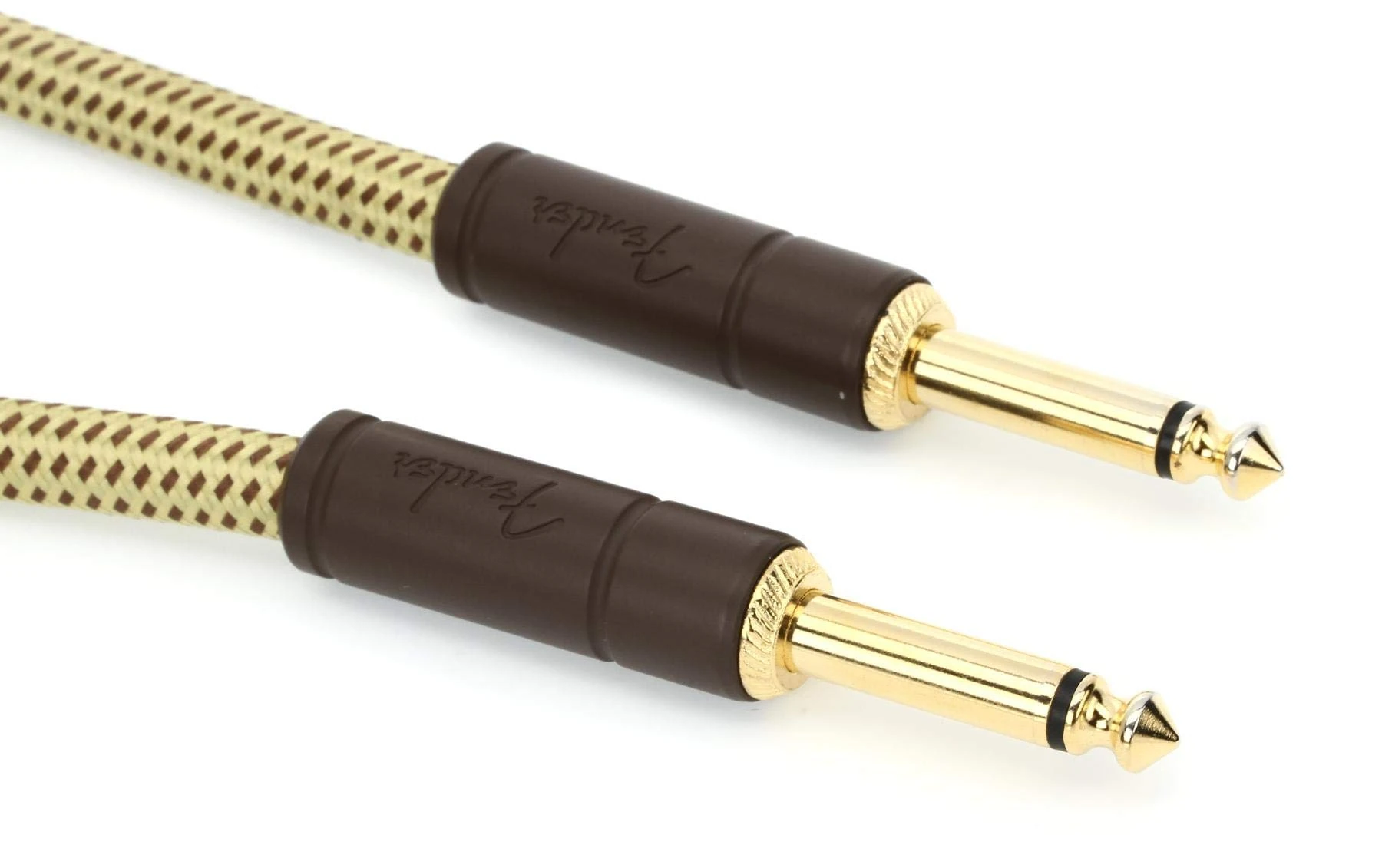 Fender 990820094 Deluxe Series Instrument Cable - 5 ft – STR/STR – Tweed,1.5m