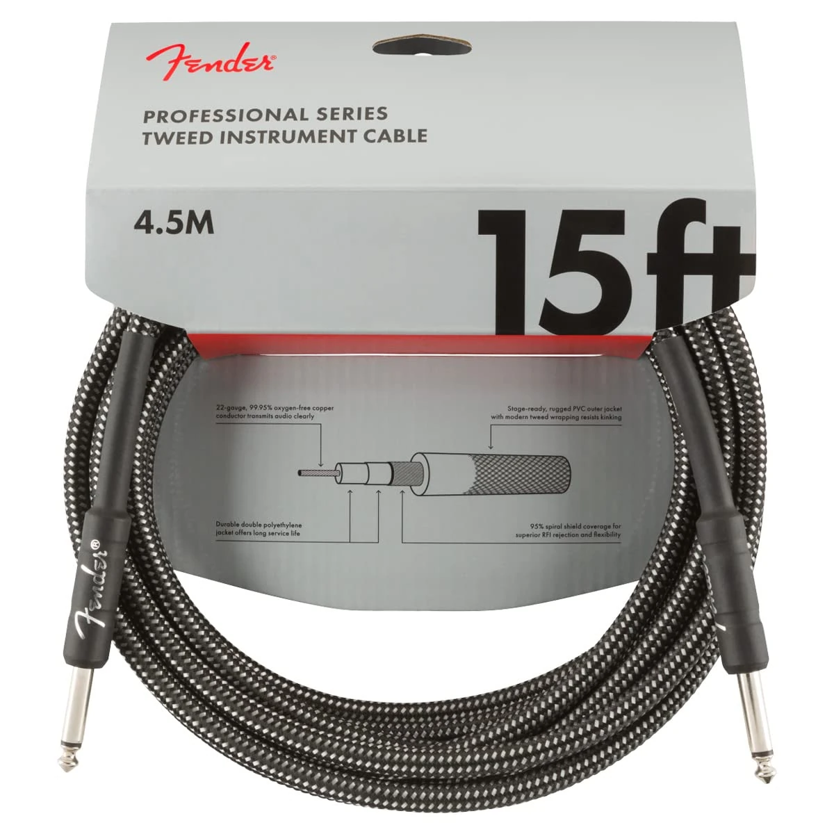 Fender PRO 15 INST CABLE GRY TWD