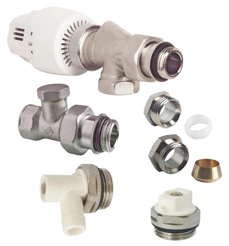 Somatherm W400150 1 x Complete Thermostatic Inverted Angle Set 15/21