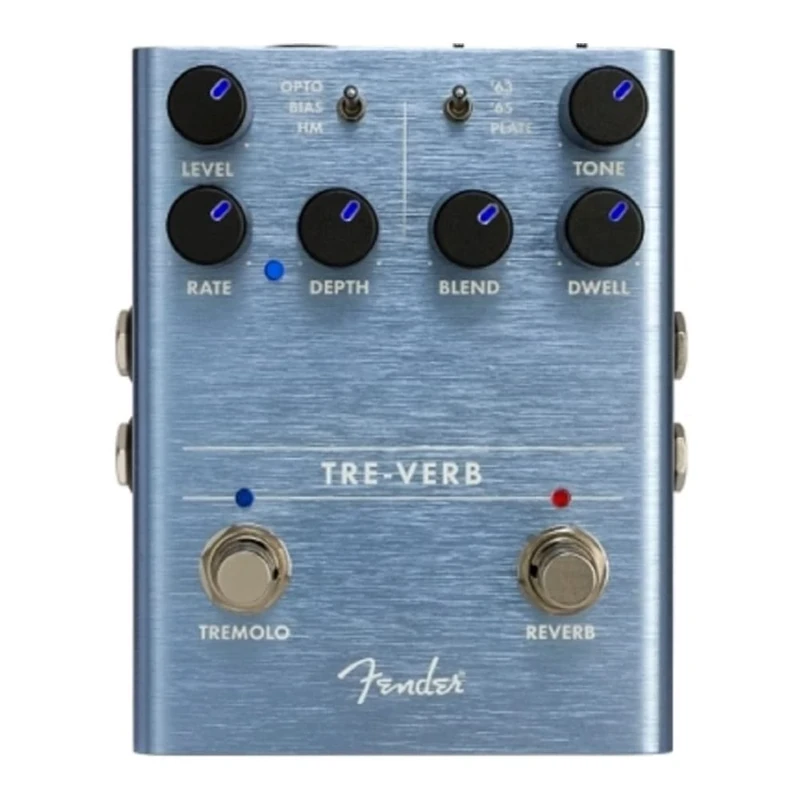 Fender Tre-Verb, Guitar Effect Pedal, Digital Reverb/Tremolo,