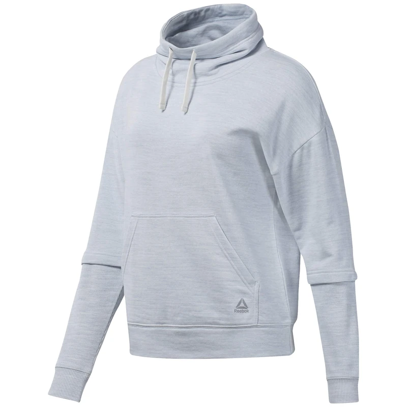 Reebok Te Marble Cowl Neck – Women's Sweatshirt, womens, Sweatshirt, DU4911, white, XS - Image 1