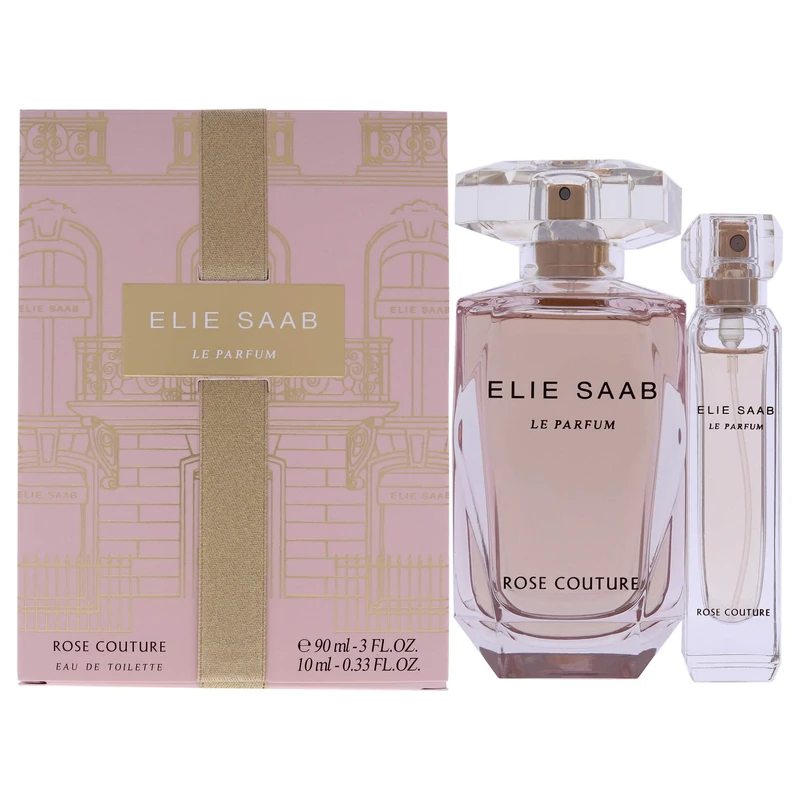 Elie Saab Le Parfum Rose Couture For Women 2 Pc Gift Set 3Oz Edt Spray, 0.33Oz Edt Spray