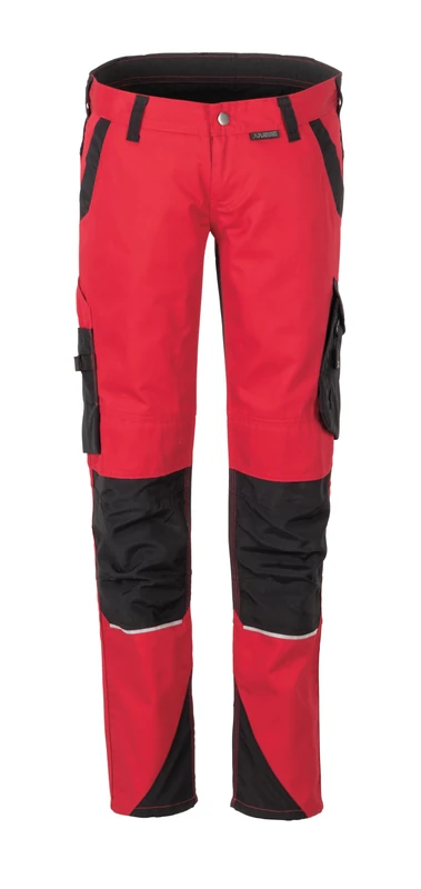 Planam Norit Women's Cargo Trousers Red Black Model 6417 Size 12
