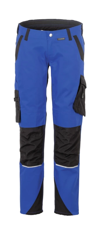 Planam Norit Women's Cargo Trousers Cornflower Blue Black Model 6412 Size 16