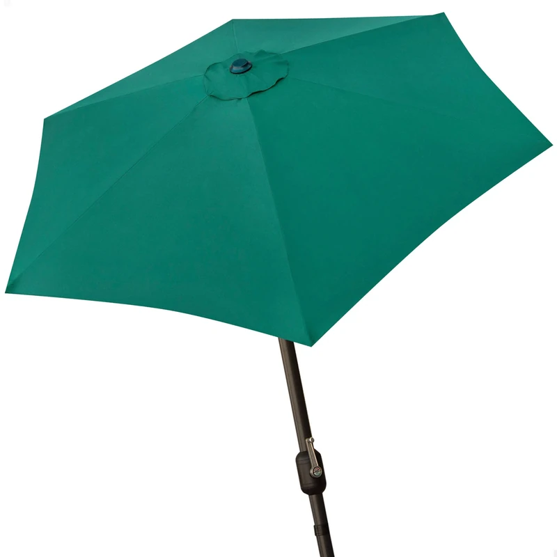 Aktive 53990 Parasol 300 cm with Fireplace - Aluminium with Diameter 48 mm, Green