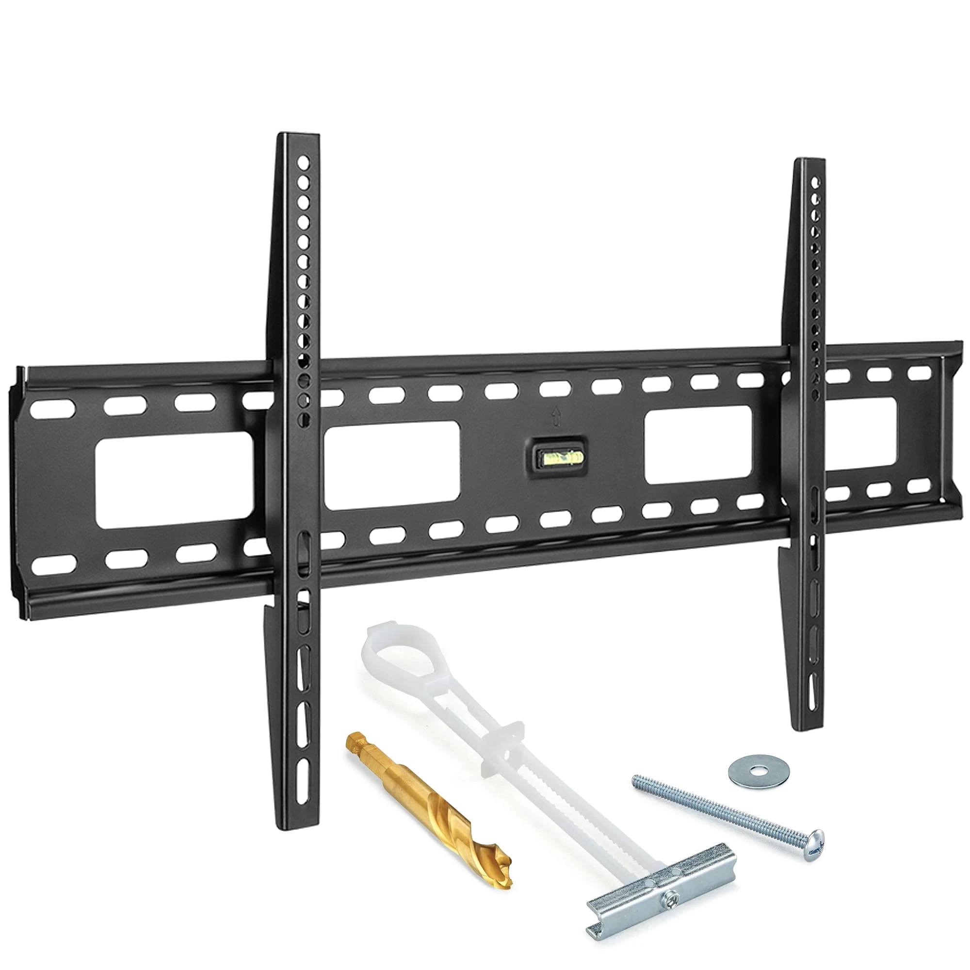 CondoMounts TVF8084 Fixed TV Wall Mount for Steel Stud | NO Stud Drywall | TV Mount Metal Studs | Holds 200lbs | Fits 42-in. to 75-in. TVs | Includes 200lbs Elephant Anchor Set & 1 Titanium Drill Bit