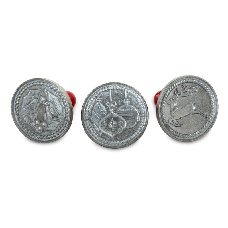 Nordic Ware Yuletide Cookie Stamps (Set of 3), Sturdy Cast Aluminium, Cookie Press Set Made in The USA, Sturdy and Durable Biscuit Maker Press Set, 01236 - Image 1