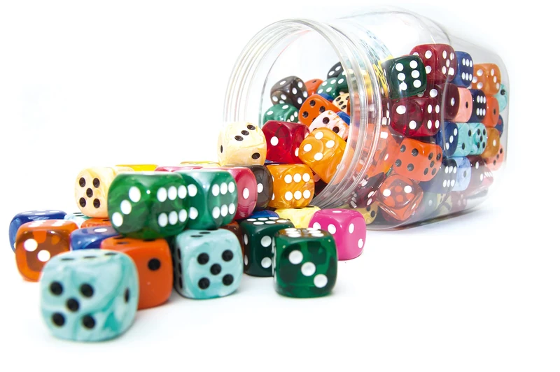 Smir 130007218 Pot of 200 Assorted Dice 16 mm
