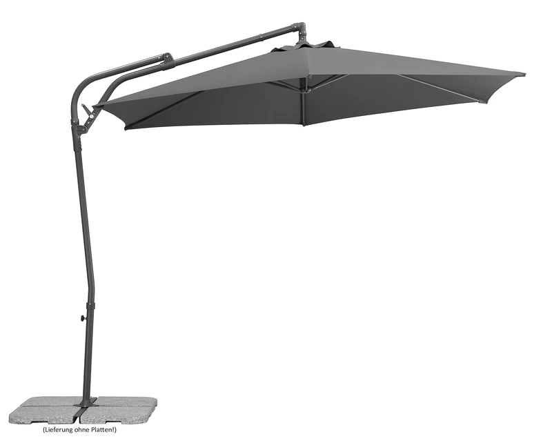 Schneider Umbrella Genoa Cantilever Parasol, Anthracite, Approx. 300 cm diameter