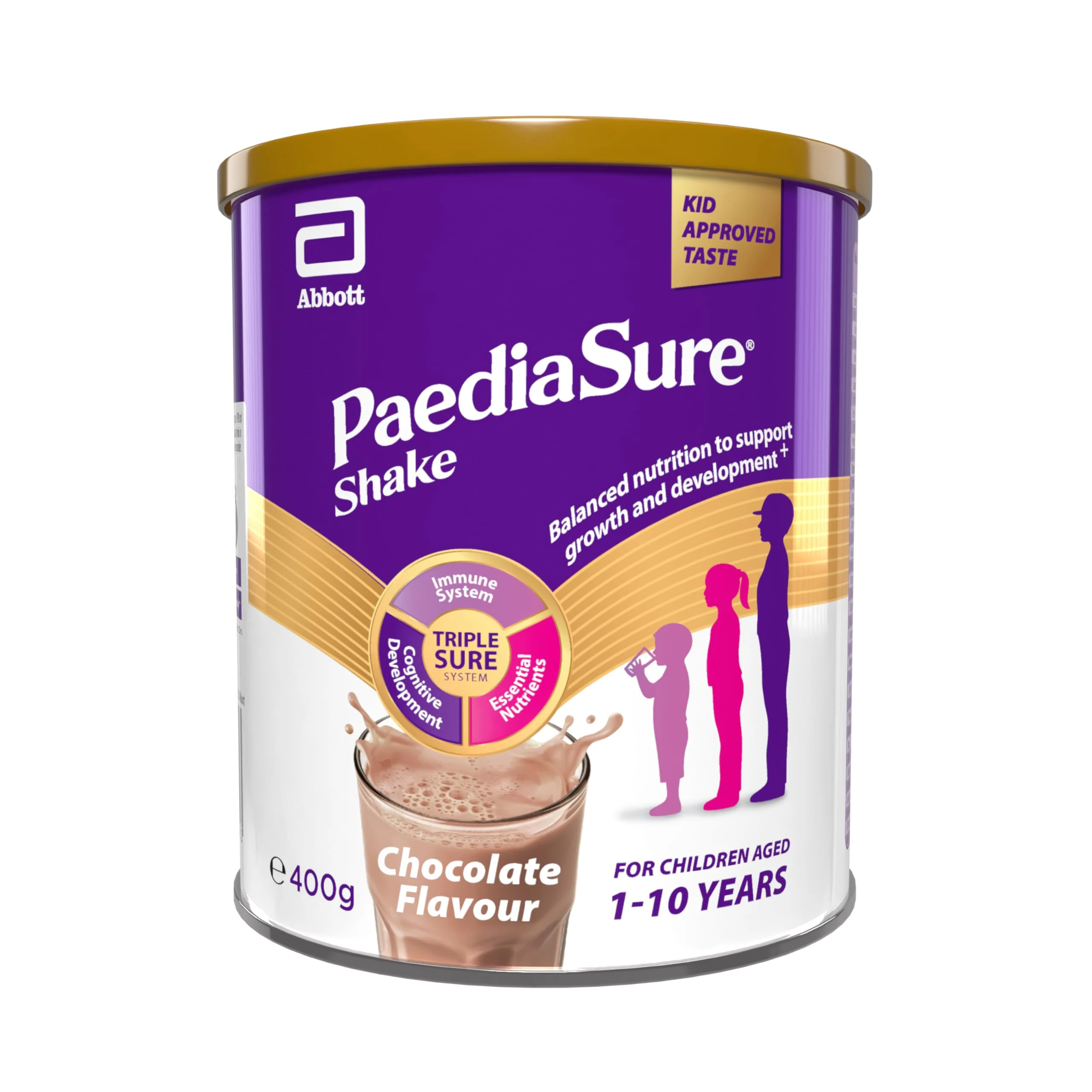 PaediaSure Shake – Chocolate Flavour – 400g – Balanced Nutritional Supplement Drink – Multivitamin for Kids – With Protein, Carbohydrates & Minerals – Supports Growth & Development – Vegetarian