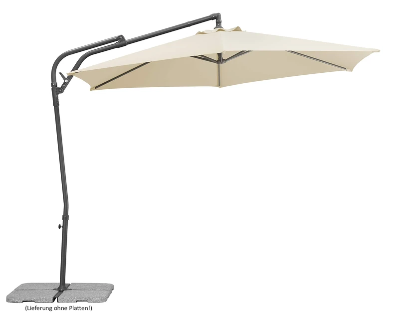 Schneider-Schirme Tailor Umbrella Genoa Cantilever Parasol, Natural, Approx. 300 cm diameter