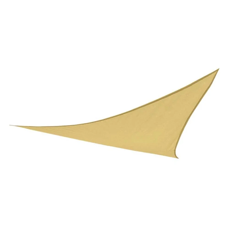 AKTIVE 61021 Triangular Sun Shade Sail with UV50 Protection, Cream, 500 x 500 x 500 cm