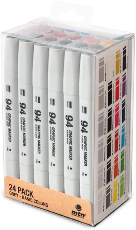 Montana Colors MTN 94 Graphic Marker Pack 24 Main + Grey