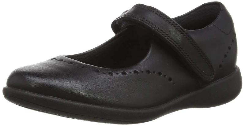 Clarks Etch Craft K, Girls’ Ballet Flats, Black (Black Leather Black Leather), 12 Child UK (30 EU)