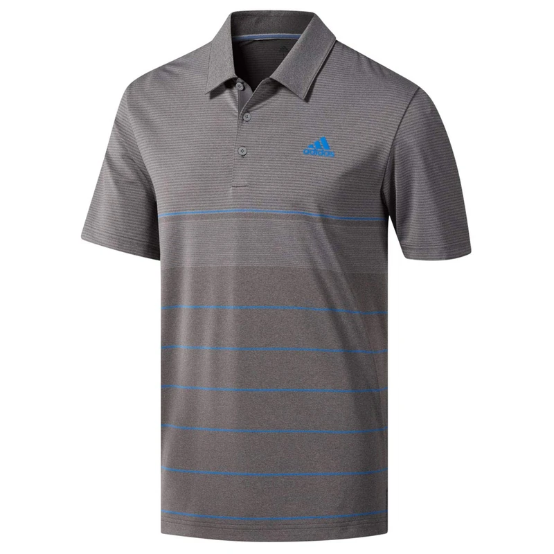 adidas Men's Ultimate 365 Heather Stripe Polo Shirt, Grey (Gris Dq2222), Small - Image 1
