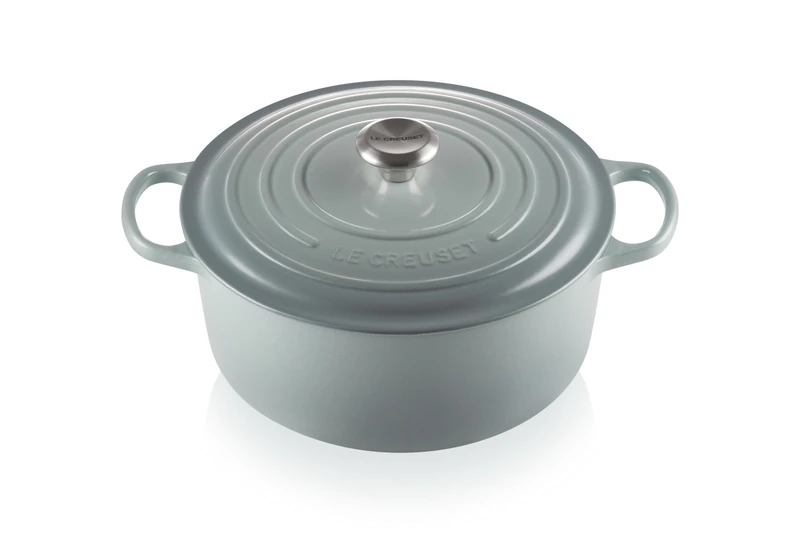 Le Creuset Signature Enamelled Cast Iron Round Casserole Dish With Lid, 28 cm, 6.7 Litre, Sea Salt