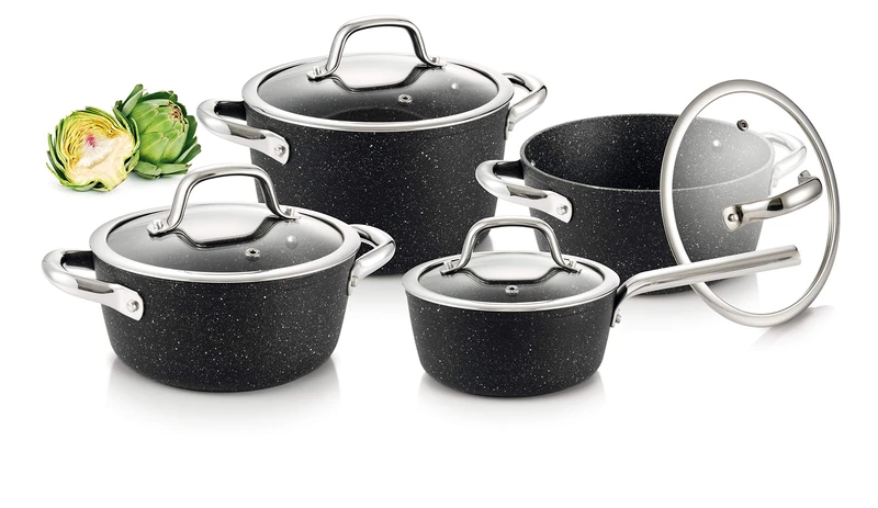 Tescoma 780310 President Stone Cookware Set of 8 - Image 1