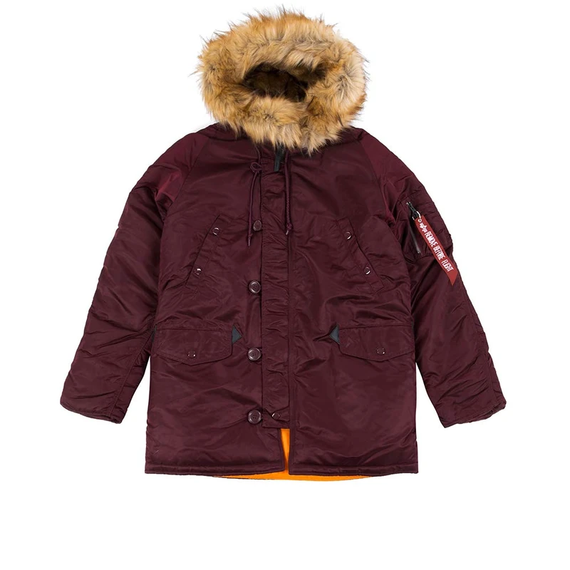 Alpha Industries Men's N3B VF 59 Jacket, Deep Maroon, X-Small