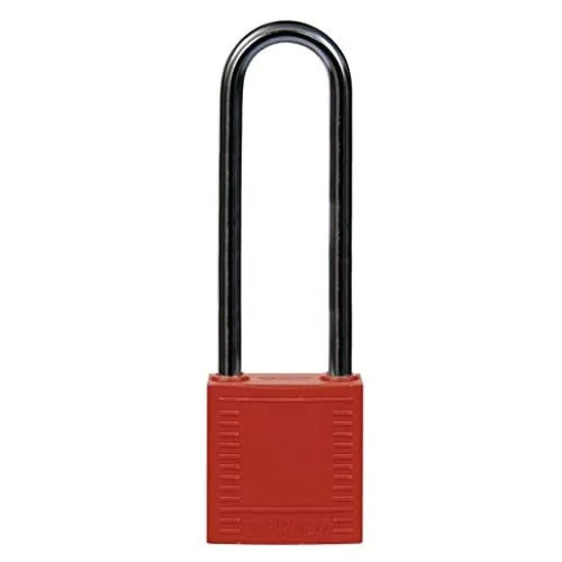 Compact Locking Padlocks, 32mm x 114mm x 16mm, Red, Pack of 6