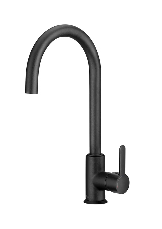 Mencia Kitchen Mixer with Swivel Spout, Cold Start. Black