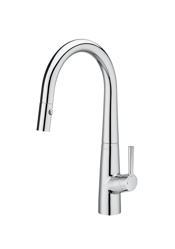 Syra Single Lever Kitchen Mixer with Removable Swivel Spout and Rinse Shower Function, Cold Start