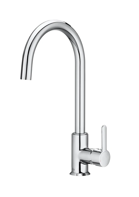 Roca, Mencia A5A7409C00 Kitchen Mixer Tap with Swivel Spout, Cold Start, Chrome